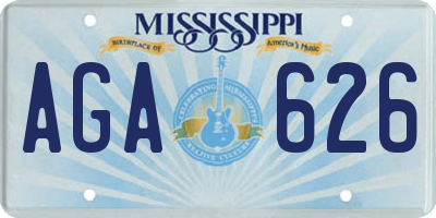 MS license plate AGA626