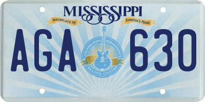 MS license plate AGA630