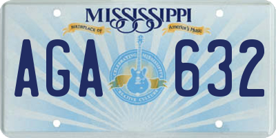 MS license plate AGA632