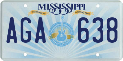MS license plate AGA638