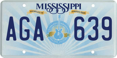 MS license plate AGA639