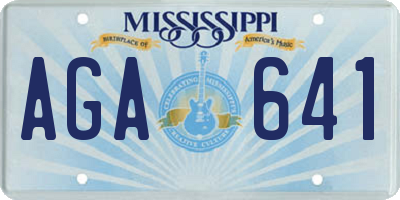 MS license plate AGA641