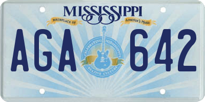 MS license plate AGA642