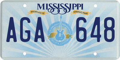 MS license plate AGA648