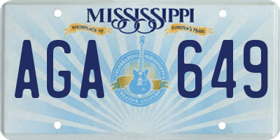 MS license plate AGA649