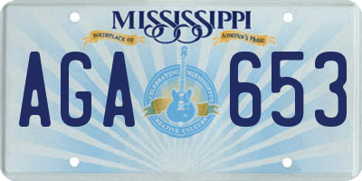 MS license plate AGA653