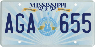 MS license plate AGA655