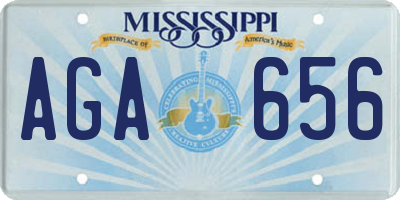 MS license plate AGA656