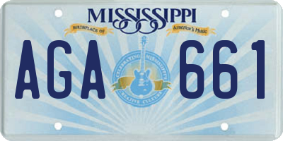 MS license plate AGA661