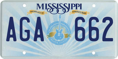 MS license plate AGA662