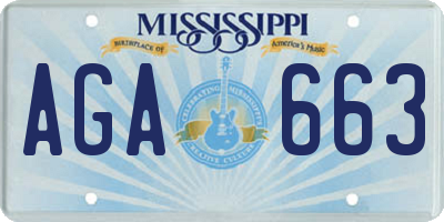 MS license plate AGA663