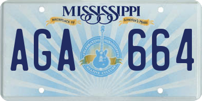 MS license plate AGA664