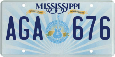MS license plate AGA676