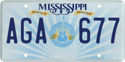 MS license plate AGA677