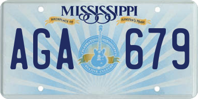 MS license plate AGA679