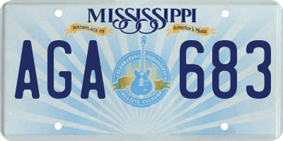 MS license plate AGA683