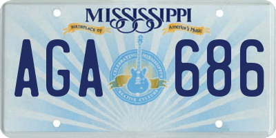 MS license plate AGA686