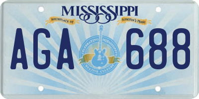 MS license plate AGA688