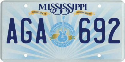 MS license plate AGA692