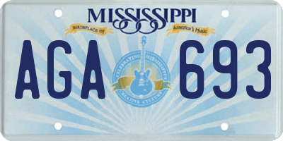 MS license plate AGA693