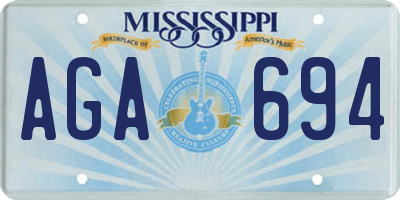 MS license plate AGA694