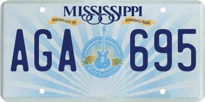 MS license plate AGA695