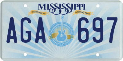 MS license plate AGA697