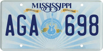 MS license plate AGA698