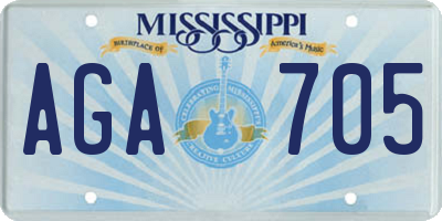 MS license plate AGA705