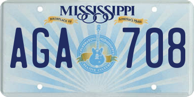 MS license plate AGA708