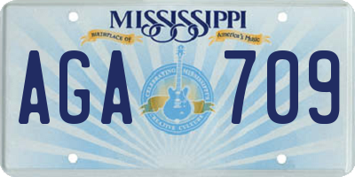 MS license plate AGA709