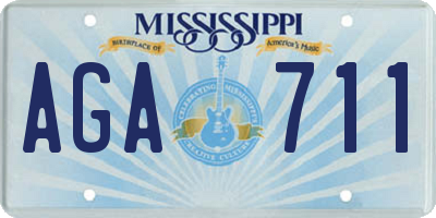 MS license plate AGA711