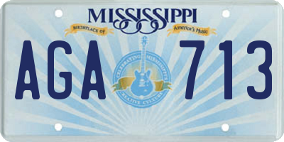 MS license plate AGA713