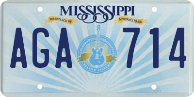 MS license plate AGA714