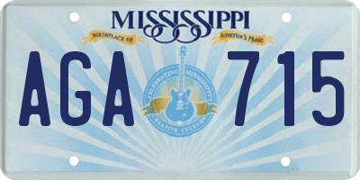 MS license plate AGA715