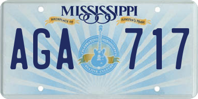 MS license plate AGA717