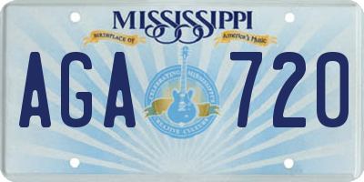 MS license plate AGA720