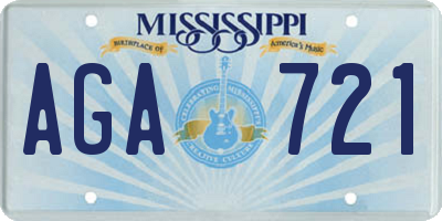 MS license plate AGA721