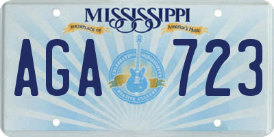 MS license plate AGA723