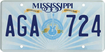 MS license plate AGA724