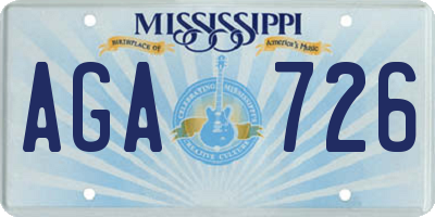 MS license plate AGA726