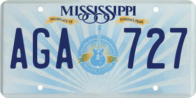 MS license plate AGA727