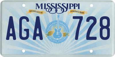 MS license plate AGA728
