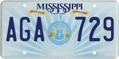 MS license plate AGA729