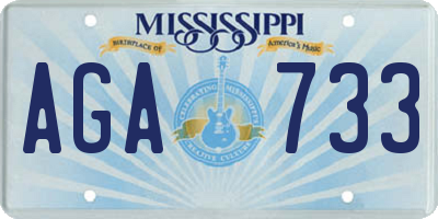 MS license plate AGA733