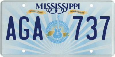 MS license plate AGA737