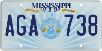 MS license plate AGA738