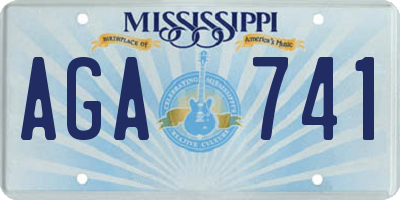 MS license plate AGA741