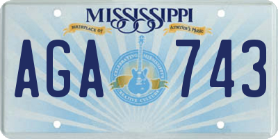 MS license plate AGA743