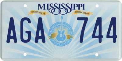 MS license plate AGA744
